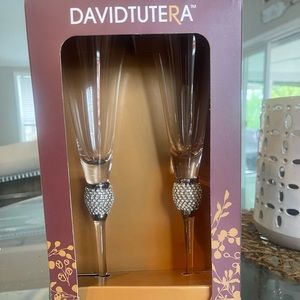 David Tutera Champagne Flutes- Brand New